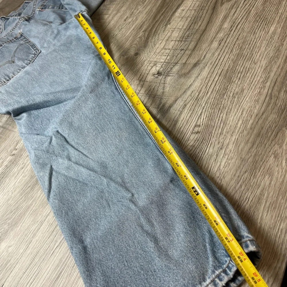 Levi's 505 Regular Fit Jeans‎ Mens 38x29 Light Wash Blue Straight Leg Denim